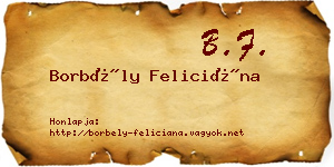 Borbély Feliciána névjegykártya